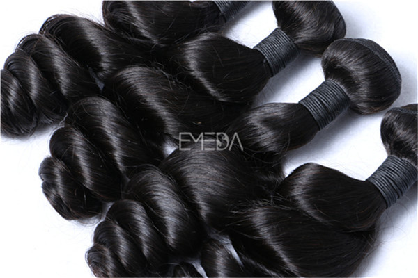 Malaysian loose wave virgin hair bundles with closure  ZJ0053